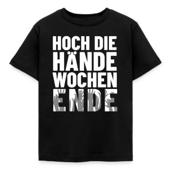Hoch die Hände Wochenende Spruch Shirt Wochenende - Kinder T-Shirt - Schwarz - Vorne - AI Model Kid Female (0cm)