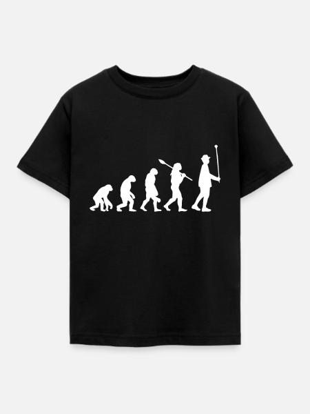Evolution des Stabführers | Musikkapelle - Kinder T-Shirt - Schwarz