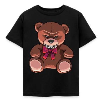Horror Teddy verdorben schlecht Horror Halloween - Kinder T-Shirt - Schwarz - Vorne - AI Model Kid Female (0cm)