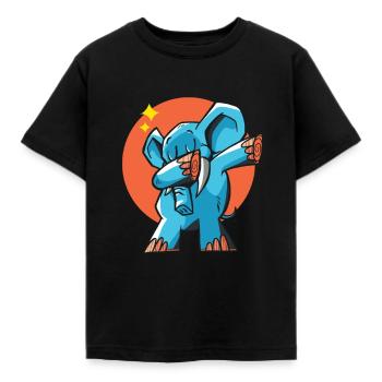 Tamponner l'éléphant - T-shirt Enfant - noir - Devant - AI Model Kid Female (0cm)