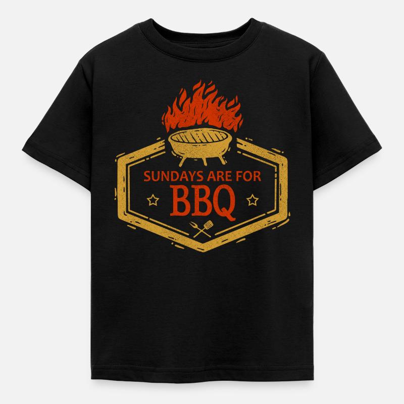 BBQ BBQ BBQ - Kids' T-Shirt - black