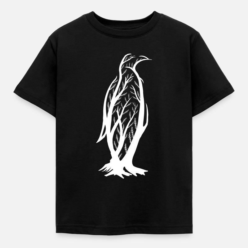 Pingouin blanc - T-shirt Enfant - noir