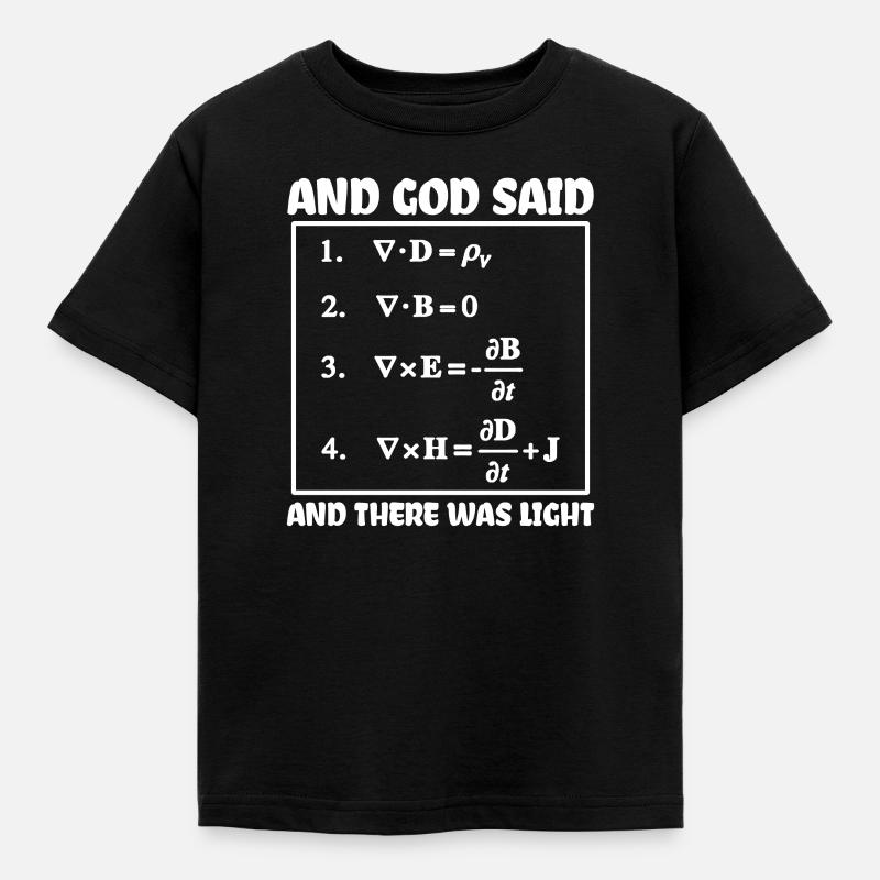 Physics Equation Maxwell Equations Light Gift - T-shirt Enfant - noir