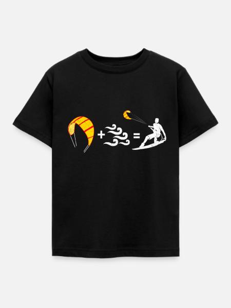 Kiteboard - Kinder T-Shirt - Schwarz