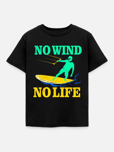 Kiteboard - Kinder T-Shirt - Schwarz