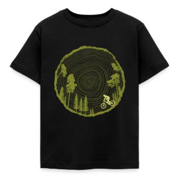 Mountainbike MTB Downhill Geschenk - Kinder T-Shirt - Schwarz - Vorne - AI Model Kid Female (0cm)
