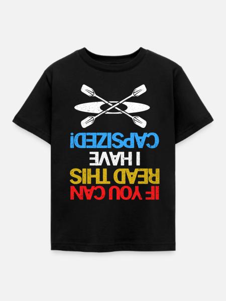 Kajak - Kinder T-Shirt - Schwarz