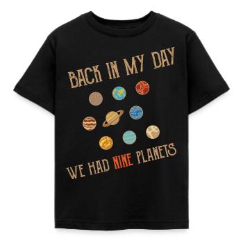 neun Planeten lustig Astronomy für Astrophysiker - Kinder T-Shirt - Schwarz - Vorne - AI Model Kid Female (0cm)