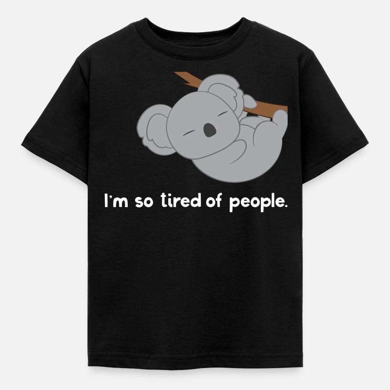 Koala - Koalas - Koalafan - Introvert - Gift - Kids' T-Shirt - black