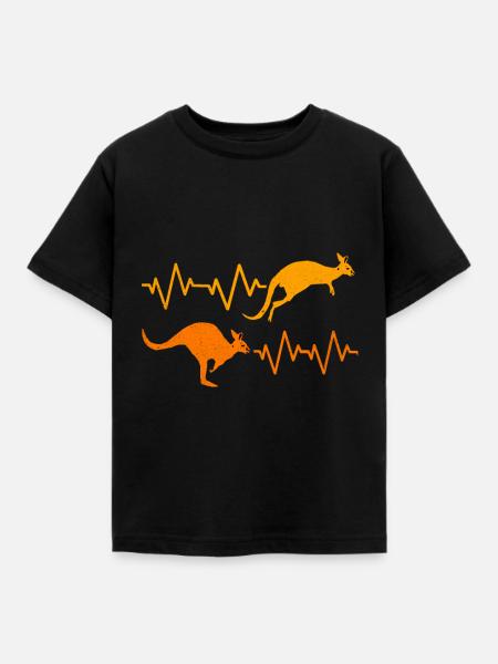 Känguru - Kinder T-Shirt - Schwarz