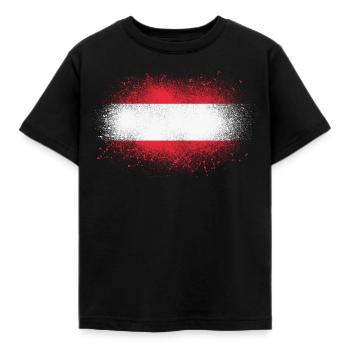 Austria Grunge Austrian Flag Gift - Kids' T-Shirt - black - Front - AI Model Kid Female (0cm)