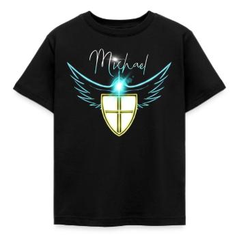 prière de l'archange michael - T-shirt Enfant - noir - Devant - AI Model Kid Female (0cm)