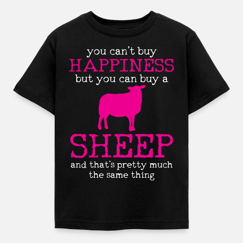 Schaf - Kinder T-Shirt - Schwarz