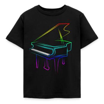 Piano - Kinder T-Shirt - Schwarz - Vorne - AI Model Kid Female (0cm)