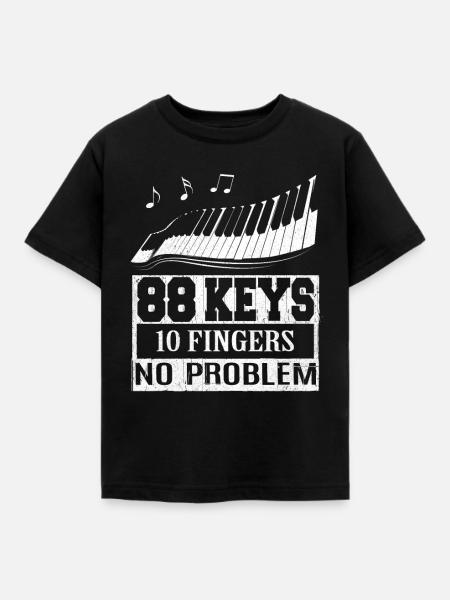 Piano - Kinder T-Shirt - Schwarz