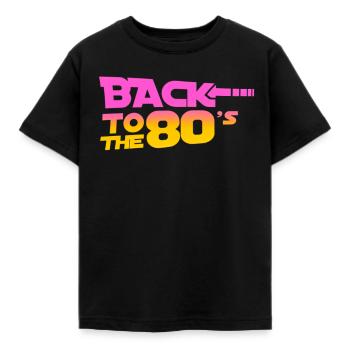 Retour aux années 80 - T-shirt Enfant - noir - Devant - AI Model Kid Female (0cm)