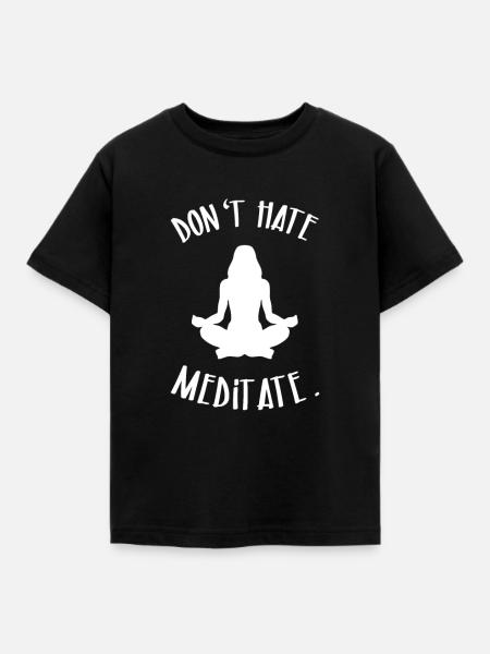 Meditation - Kinder T-Shirt - Schwarz