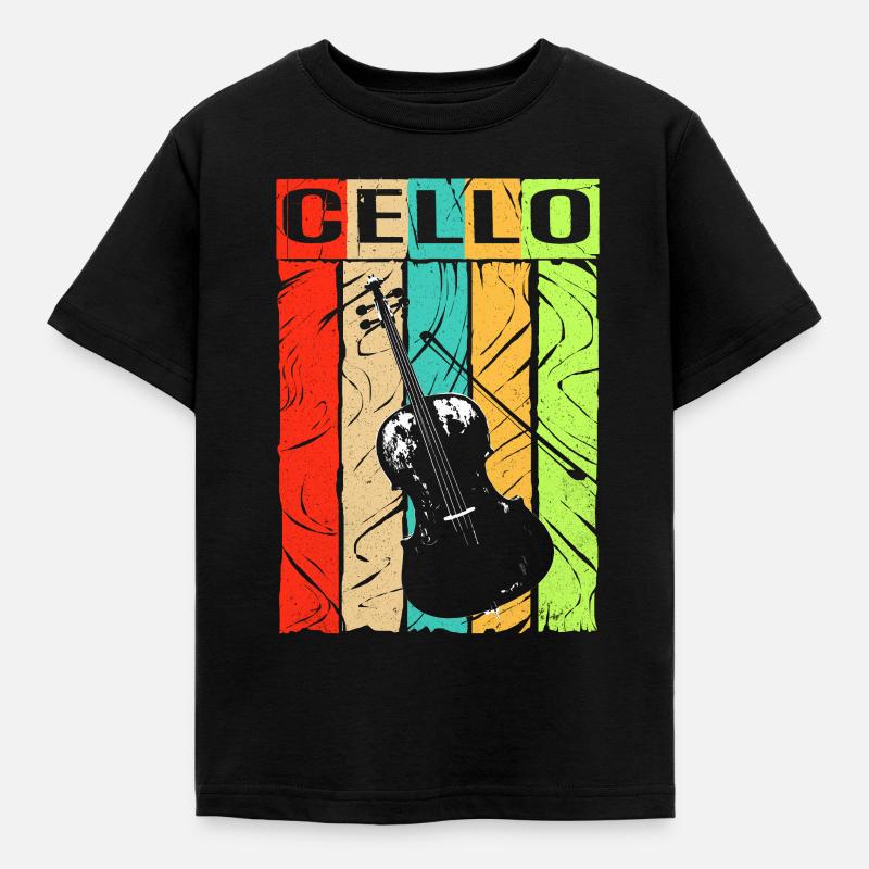 Cello - Kinder T-Shirt - Schwarz