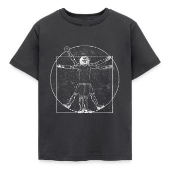 Cadeau de sport handball homme Vitruvian - T-shirt Enfant - charbon - Devant - AI Model Kid Female (0cm)