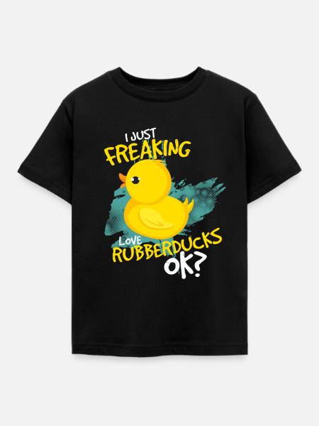 Gummiente - Kinder T-Shirt - Schwarz