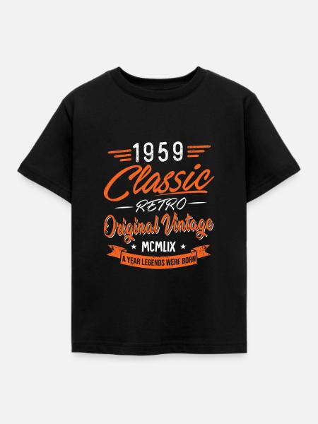 1959 classique rétro original cadeau vintage - T-shirt Enfant - noir