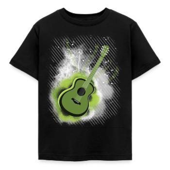 Gitarre - Kinder T-Shirt - Schwarz - Vorne - AI Model Kid Female (0cm)