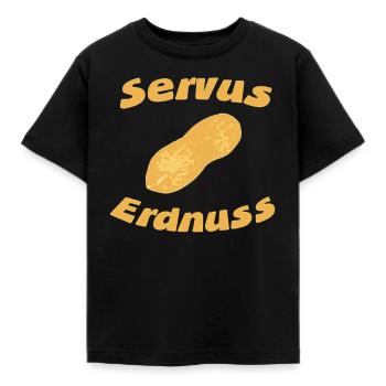 Servus Erdnuss - Kinder T-Shirt - Schwarz - Vorne - AI Model Kid Female (0cm)