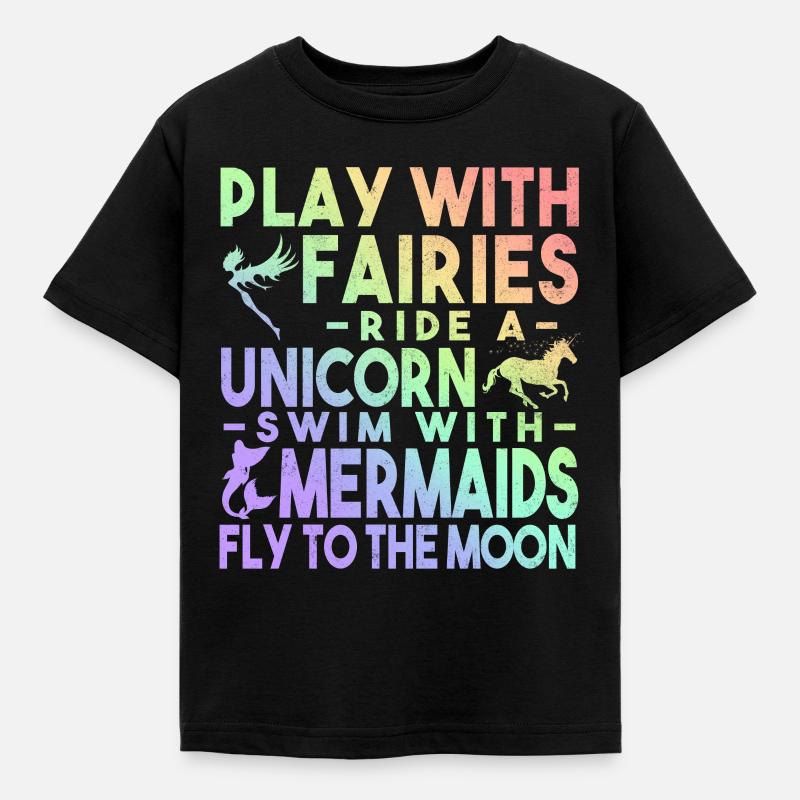 play with fairys - Kinder T-Shirt - Schwarz