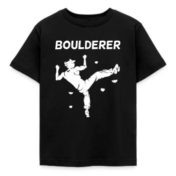 Bouldern Boulderer Klettern - Kinder T-Shirt - Schwarz - Vorne - AI Model Kid Female (0cm)