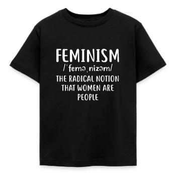 Feminism feminism gift women - Kids' T-Shirt - black - Front - AI Model Kid Female (0cm)