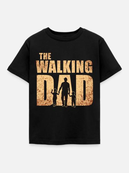 The walking Dad Vater Vatertag Geschenk - Kinder T-Shirt - Schwarz