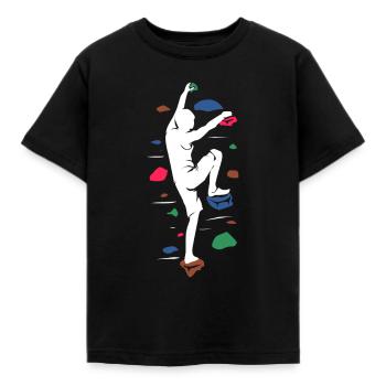 Grimpeurs grimper en salle - T-shirt Enfant - noir - Devant - AI Model Kid Female (0cm)