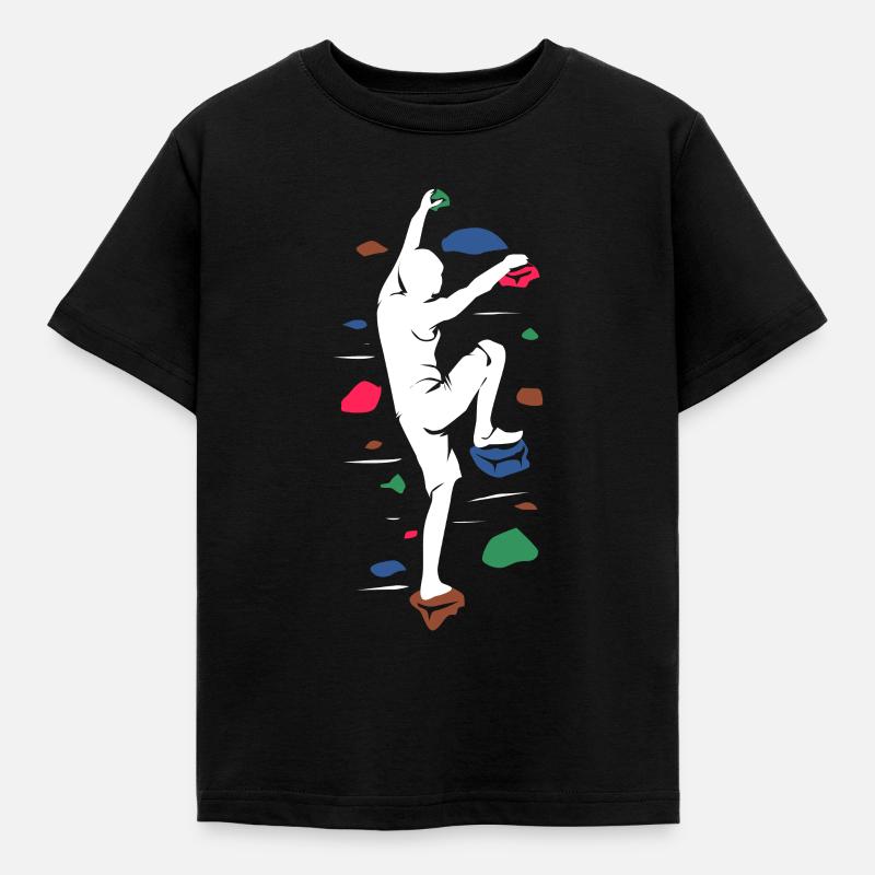Kletterer klettern Hallenklettern Geschenk - Kinder T-Shirt - Schwarz