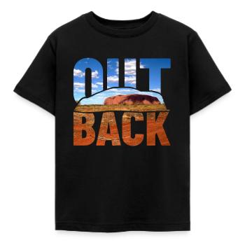 Outback d'Australie avec Ayers Rock Uluru - T-shirt Enfant - noir - Devant - AI Model Kid Female (0cm)