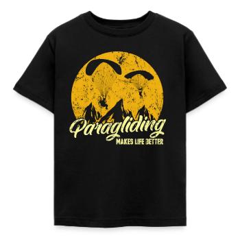 parapente - T-shirt Enfant - noir - Devant - AI Model Kid Female (0cm)