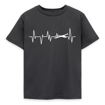 Pilot glider soaring flies - Kids' T-Shirt - dark grey - Front - AI Model Kid Female (0cm)
