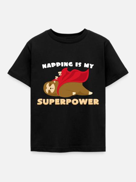 Schlafen - Kinder T-Shirt - Schwarz
