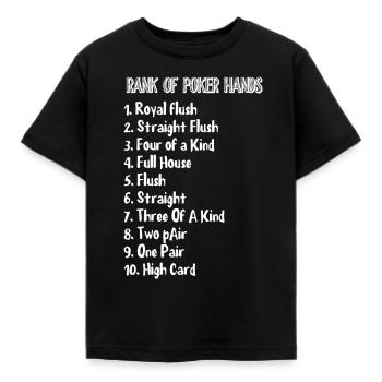 poker - T-shirt Enfant - noir - Devant - AI Model Kid Female (0cm)
