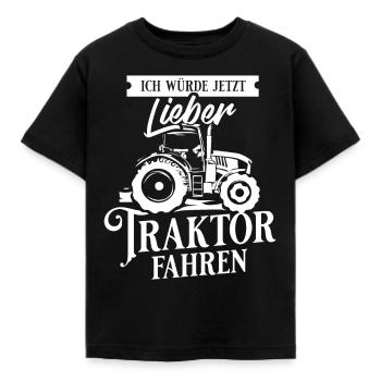 Traktor Bauer Landwirt Bauernhof - Kinder T-Shirt - Schwarz - Vorne - AI Model Kid Female (0cm)