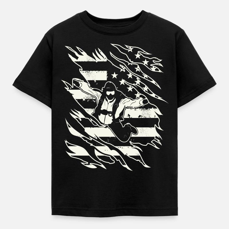 Skydive Skydiving Skydiver Skydiving - Kids' T-Shirt - black