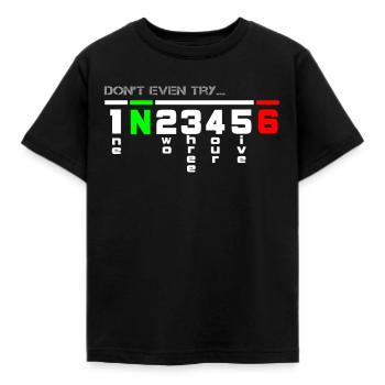Motorrad Gangschaltung Superbike - Kinder T-Shirt - Schwarz - Vorne - AI Model Kid Female (0cm)