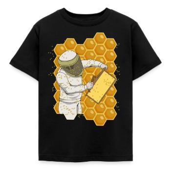 Beekeeper beekeeping bee - Kids' T-Shirt - black - Front - AI Model Kid Female (0cm)