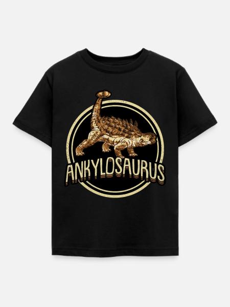 Ankylosaurus - Kinder T-Shirt - Schwarz