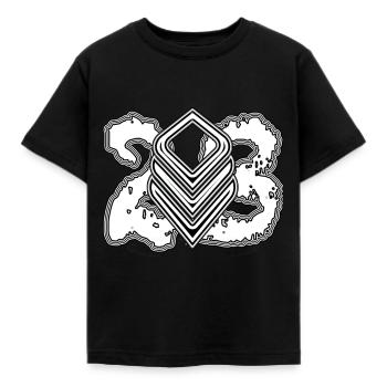 Tekno Free Party Soundsystem 23 Spiral Tribe w - Kinder T-Shirt - Schwarz - Vorne - AI Model Kid Female (0cm)