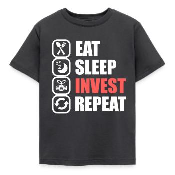Stocks Money Bourse de Bourse Dividendes Finance Gift - T-shirt Enfant - charbon - Devant - AI Model Kid Female (0cm)