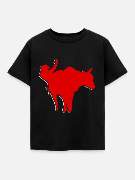 Wild Stierkampf Rodeo Geschenk - Kinder T-Shirt - Schwarz