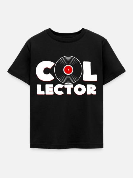 Schallplatte - Kinder T-Shirt - Schwarz