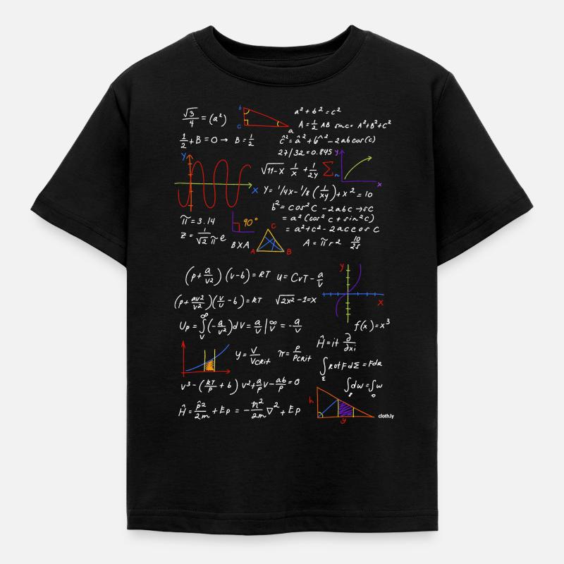 Formule de professeur de maths math physique - T-shirt Enfant - noir