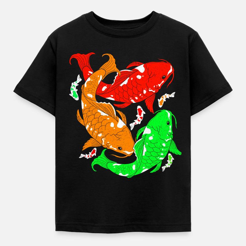 Koi - Kinder T-Shirt - Schwarz