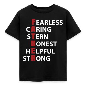 Fête des pères sans scrupule Honnête serviable - T-shirt Enfant - noir - Devant - AI Model Kid Female (0cm)